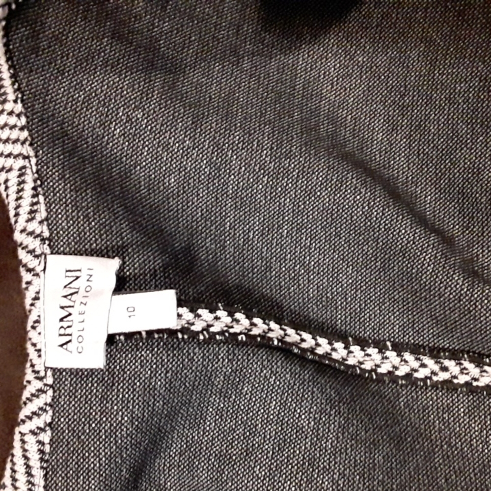 ARMANI COLLEZIONI black white houndstooth skirt suit 10 - Picture 6 of 6
